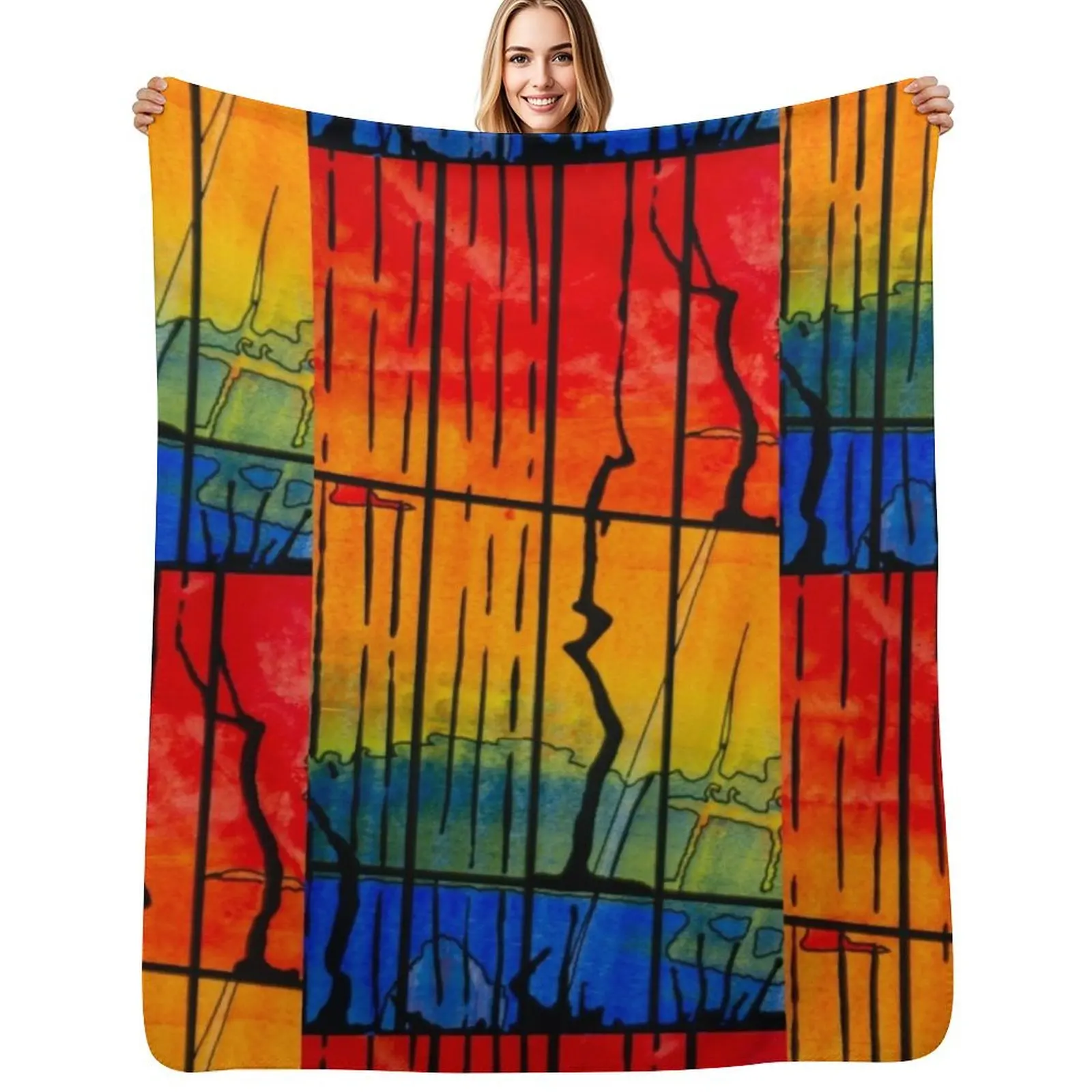 Rainbow River Throw Blanket Tourist Designers Bed covers Soft Plaid For Sofa Thin Softest Blankets