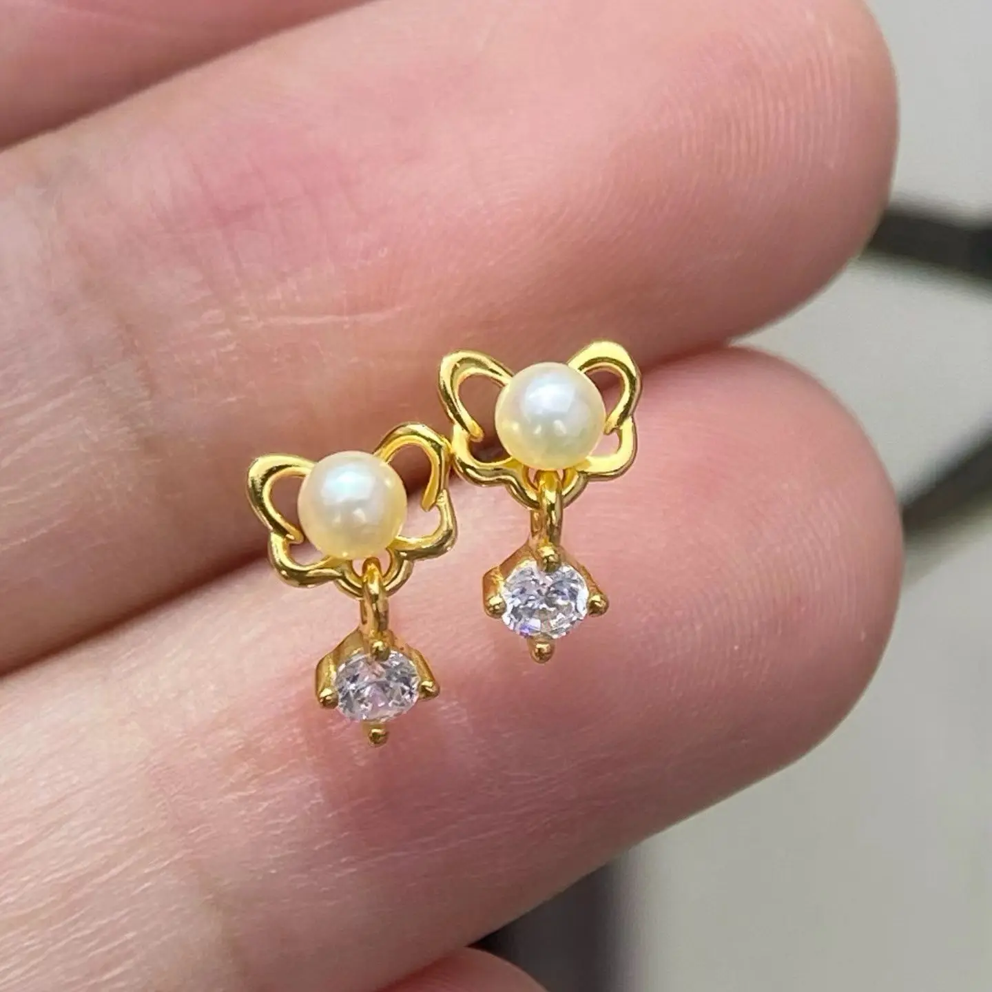 Wholesale S925 Sterling Silver Earrings Mount Findings Settings Base Mounting Parts Accessory for 3-3.5mm Pearls 5 pairs/lot