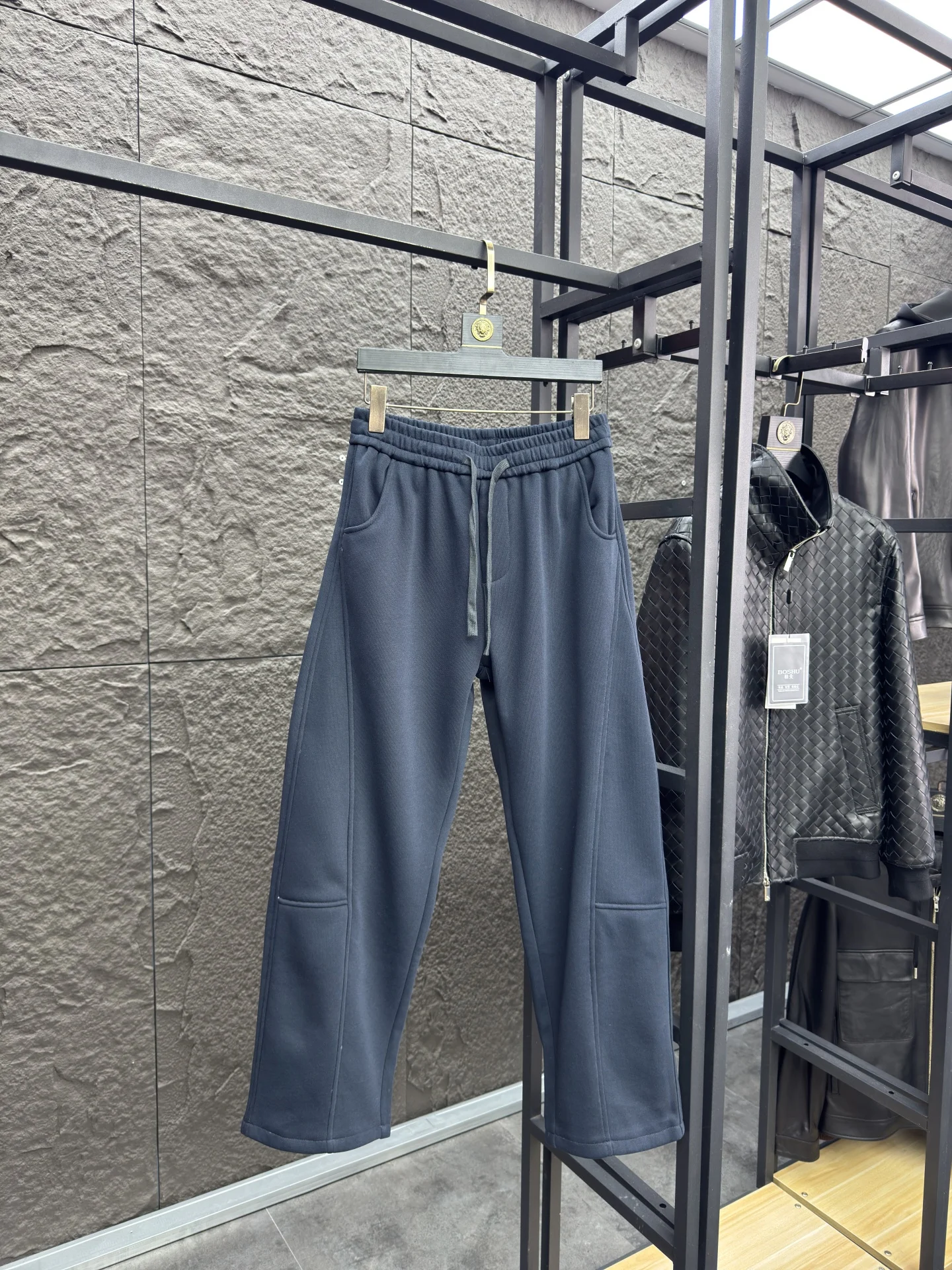 

Мужские удобные брюки Thiened Fce с прямыми штанинами, повседневные брюки свободного кроя, осень-зима, теплые однотонные модные брюки