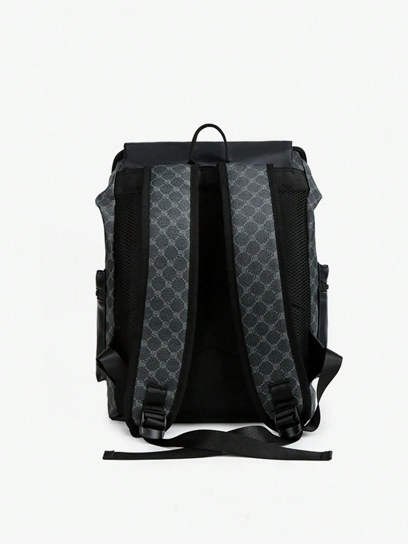Trendy PU Printed Men's Backpack with Large Capacity for Travel and School, Waterproof Autumn College Bookbag for Laptop