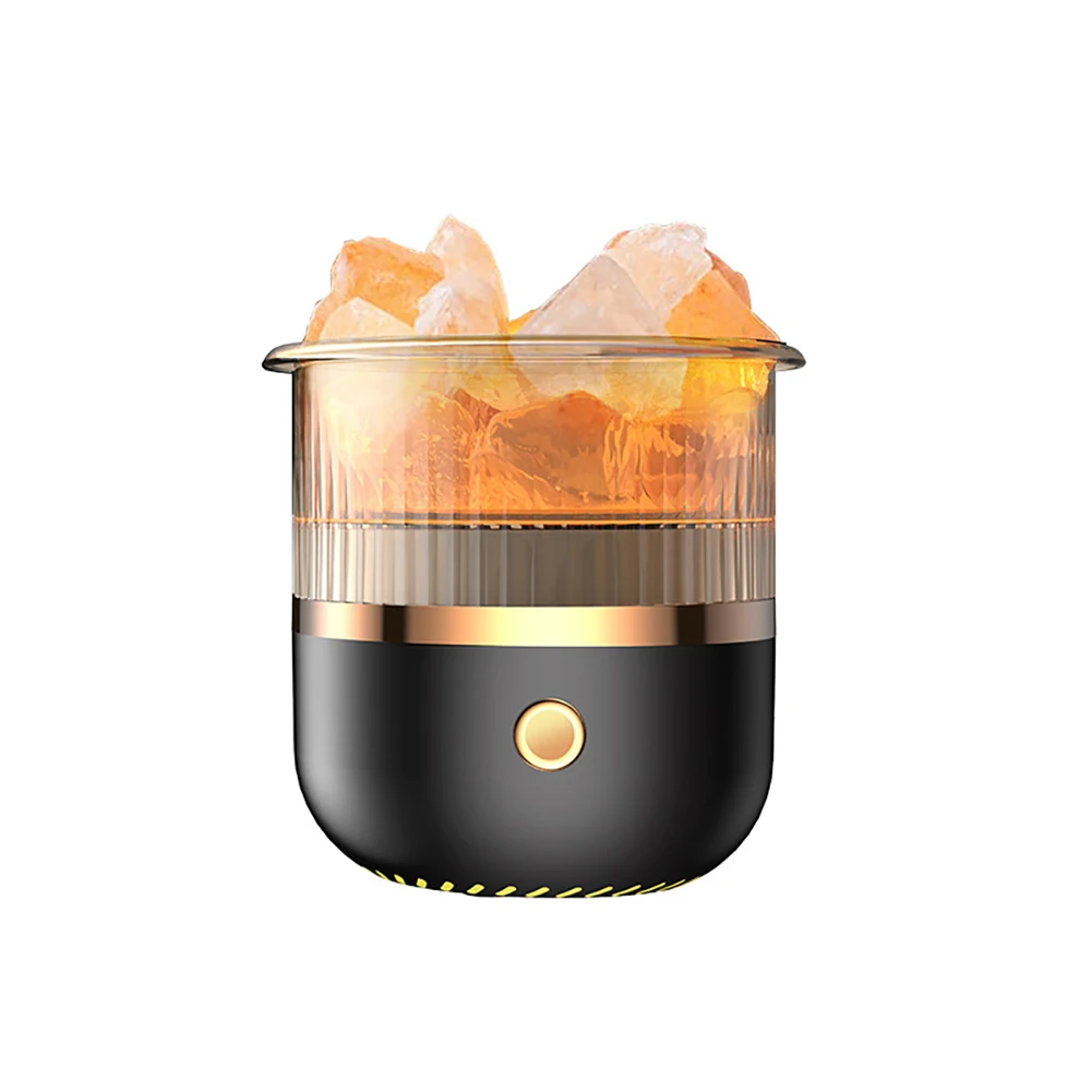 Salt Stone Aroma Diffuser Luchtbevochtiger Essentiële olieverspreider Meerkleurige LED voor thuisauto en op kantoor