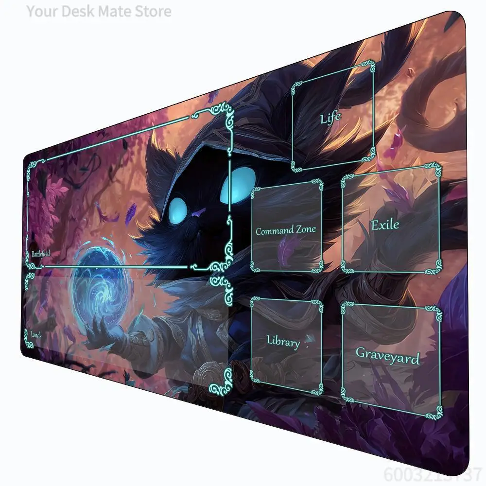 

Mysterious black cat wizard Magic Playmat Card Battle Gaming Mat with zone mtg playmat desk mat suitable for game gathering