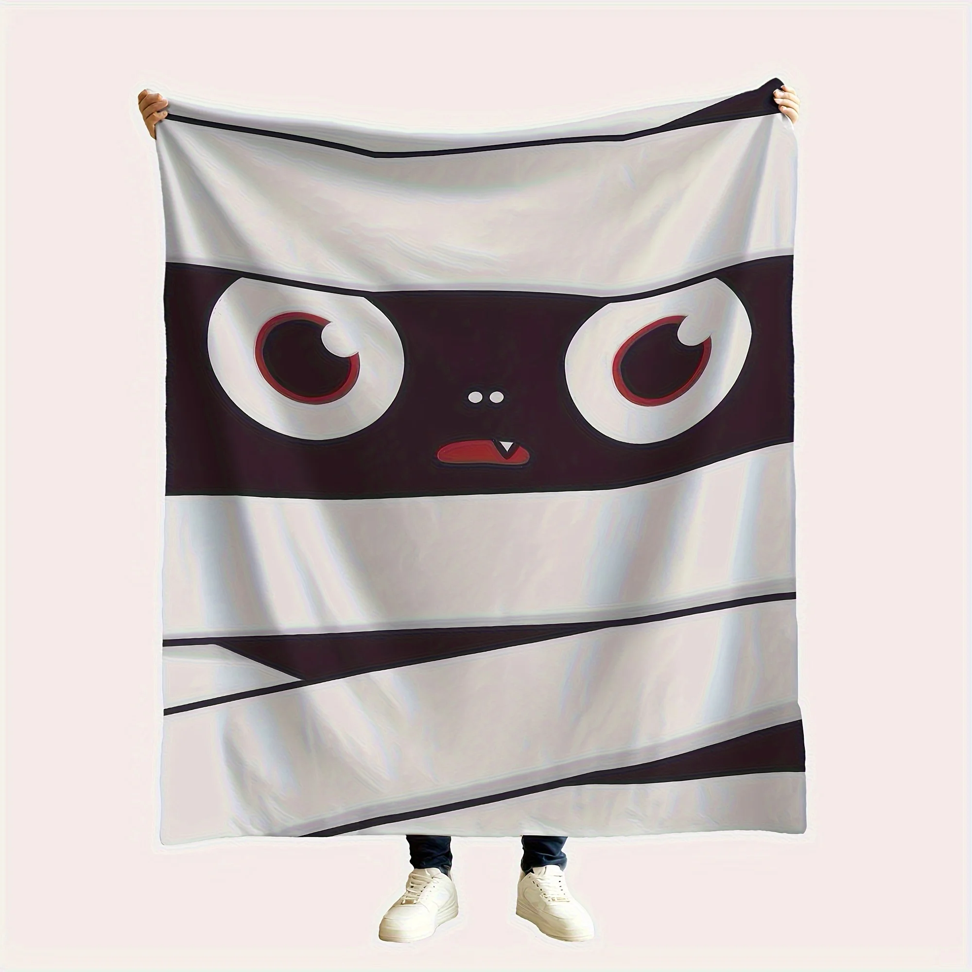 

Fashion Flip Digital Printing Cartoon Tape Face Blanket-Soft and Comfortable Polyester Multi-purpose Four Seasons