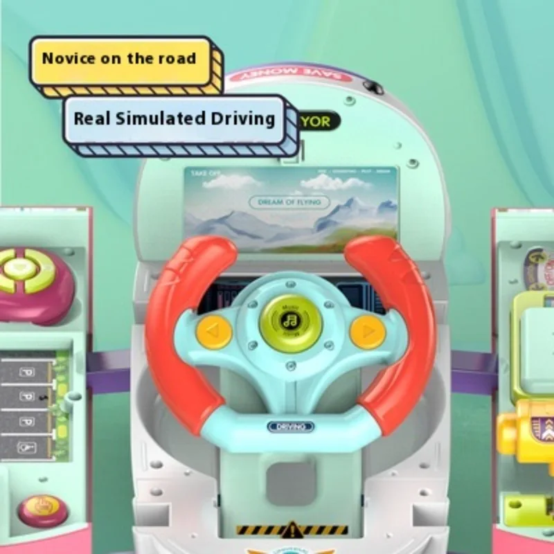 

Children transform into airplane toys with simulated driving, multi-function lights, music and adventure