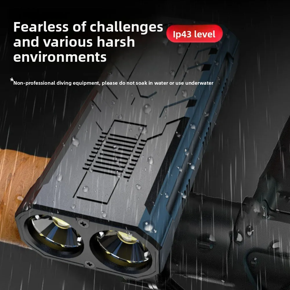 ไฟหน้าจักรยาน: ไฟฉายกันน้ำ 2-in-1 สว่างพิเศษสำหรับการขี่กลางคืน แบบหนีบสว่างพิเศษสำหรับนักเรียนและจักรยานเสือภูเขา