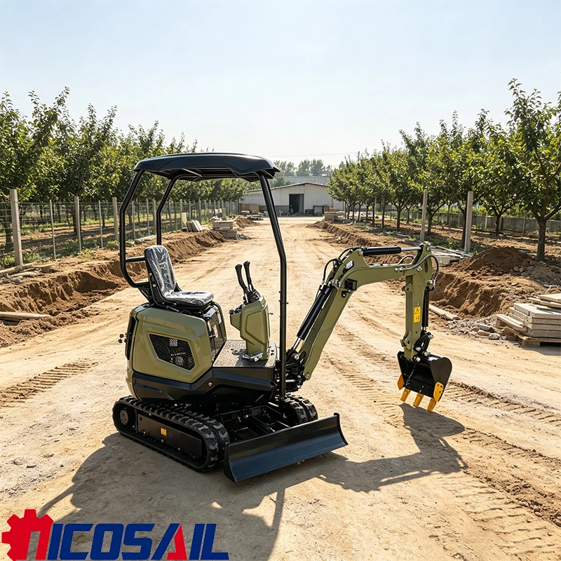 Mini-excavatrice sur chenilles personnalisable OEM, certifiée EPA, machine hydraulique pour applications agricoles, verger et construction