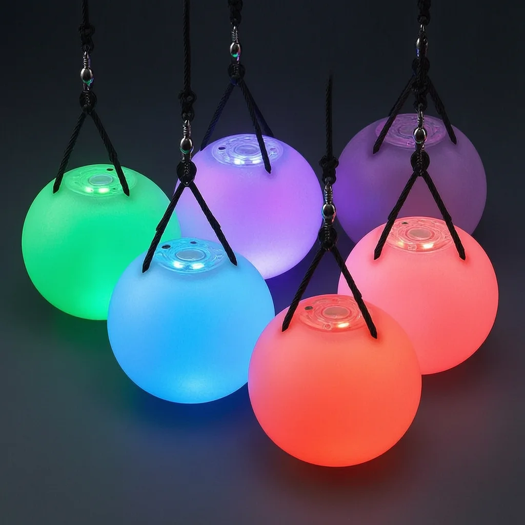 Prop Throwing Ball Handheld LED Star Shaped For Cosplay Performance Strip Light Non Slip Glowing