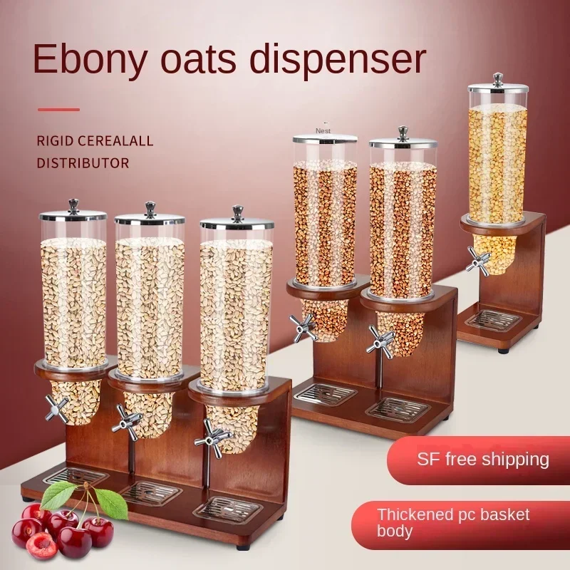 Double-Headed Oat Dispenser Cereal Dispenser Grain Dispenser Cereals Storage Jar Buffet Wheat Machine