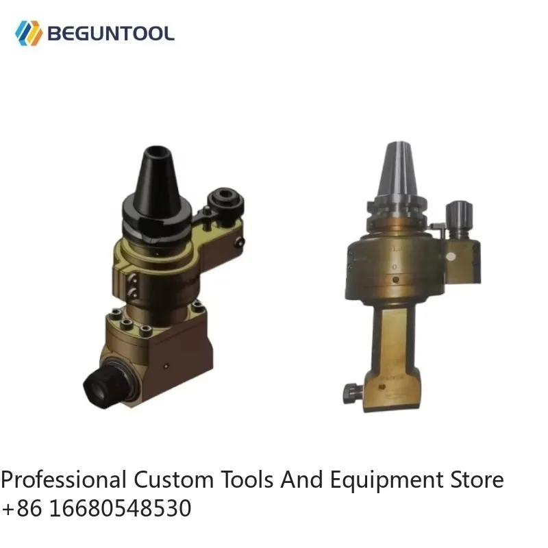 1LCNC Milling Angle Head DK90 BT30 BT40 BT50 HSK63 HSK100 ER11 ER16 ER25 DC High Precision Right Angle Milling Head Driver Holde