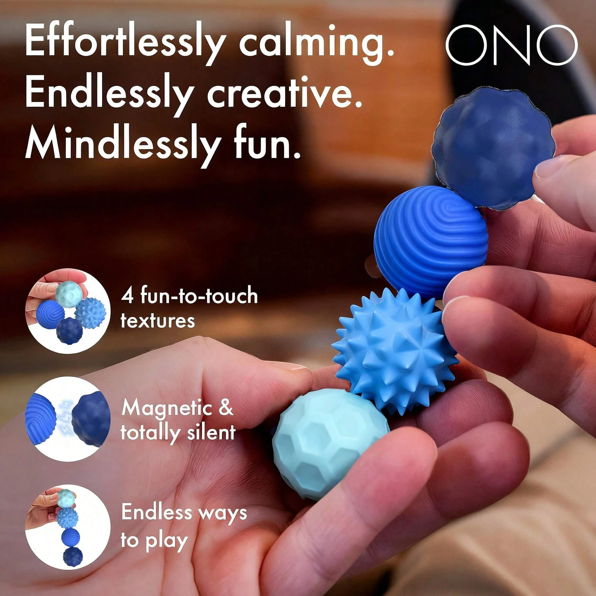 ลูกบอลแม่เหล็ก ของเล่นฝึกสมาธิ EDC ของเล่นคลายเครียด บรรเทาความวิตกกังวล ของเล่นแม่เหล็กสำหรับผู้ใหญ่ เด็ก ออทิสติก และผู้ที่มีภาวะสมาธิสั้น