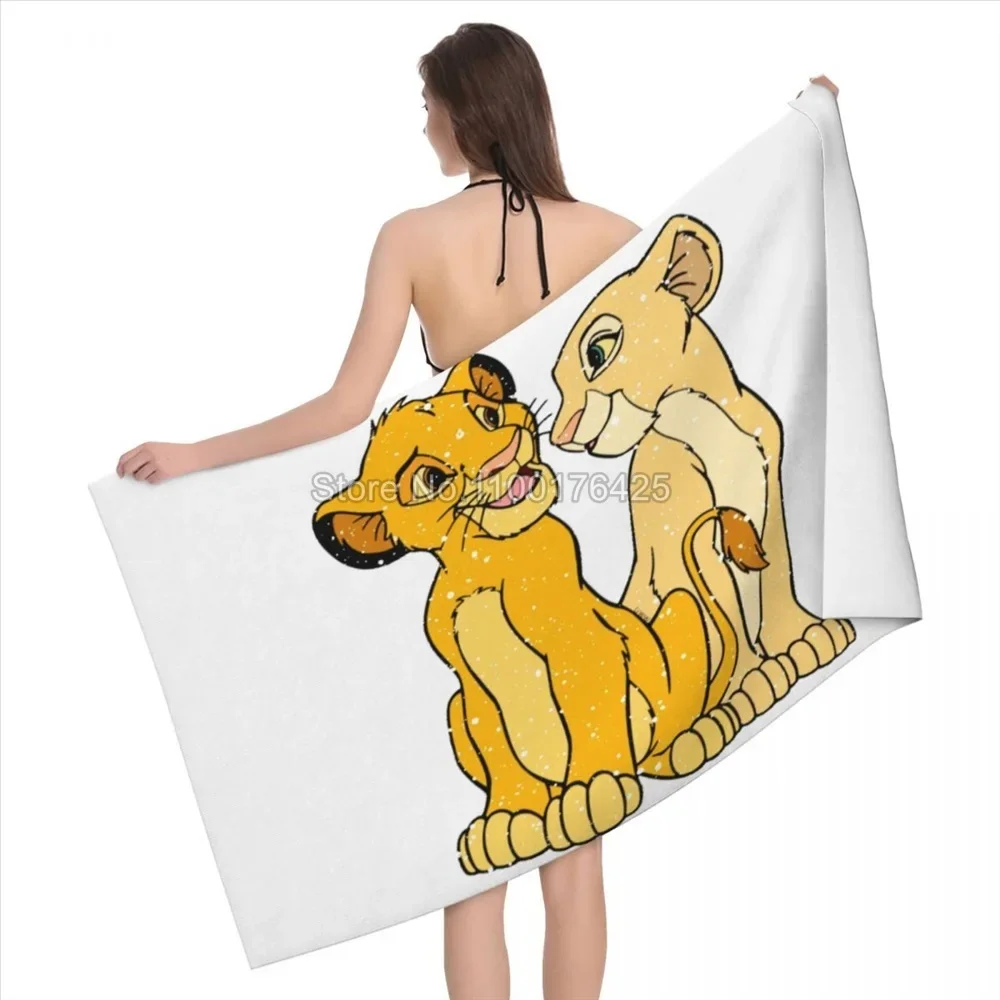 Il Re Leone Simba Asciugamano da bagno Bambini Bambini Ragazzi Cartoon Asciugamano da spiaggia Sport all\'aria aperta Campeggio Coperta portatile