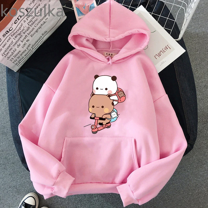 Cartoon Panda Bear Bubu and Dudu Hoodie Women/Men Harajuku Ullzang Sweatshirt Tops Kawaii Printed Coats Female Fashion Clothes