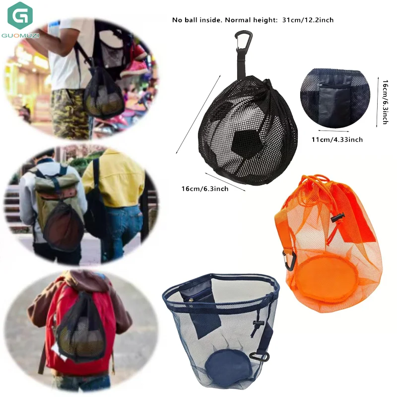 

1PCS Large Capacity Drawstring Basketball Storage Mesh Bag, Basketball Volleyball Mesh Bag, Soccer Bag, Accessories Included.