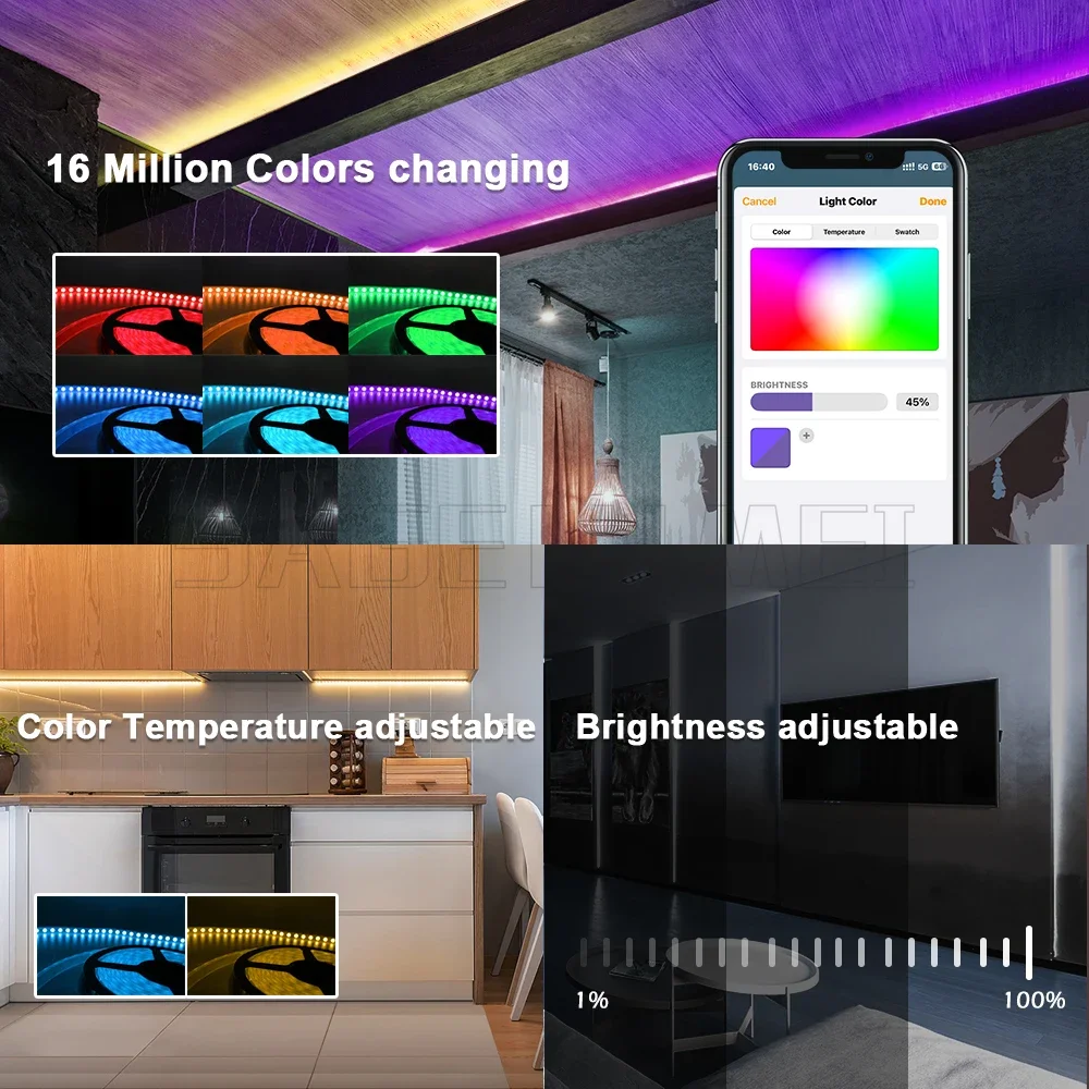 Matter Over WiFi LED قطاع ضوء RGBCCT Led سائق التطبيق الذكي التحكم الصوتي المادة تحكم GL-C-218M Homekit Smartthing home #2