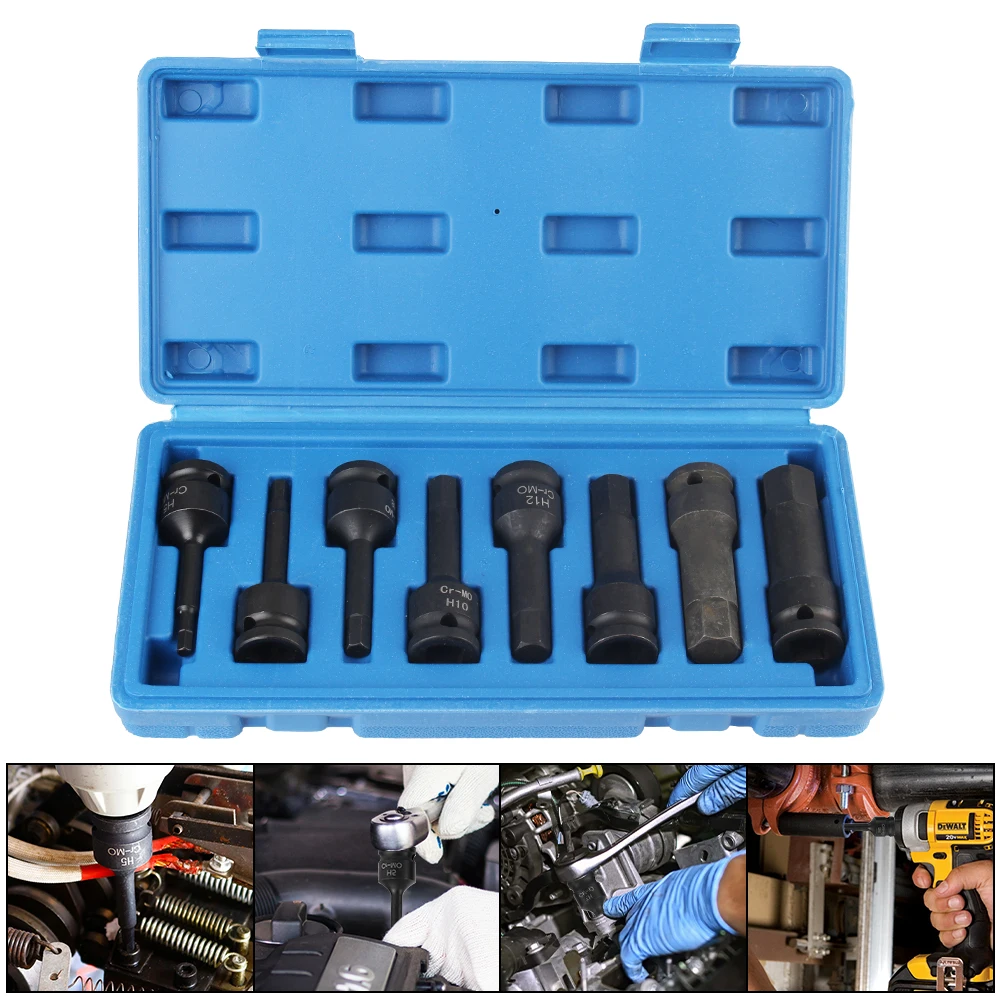 

Removal Tools Auto Accessories Car Repair Tools Hexagonal Socket Inside The Wind Cannon 8/10PCS/Set Socket Wrench Bar Universal