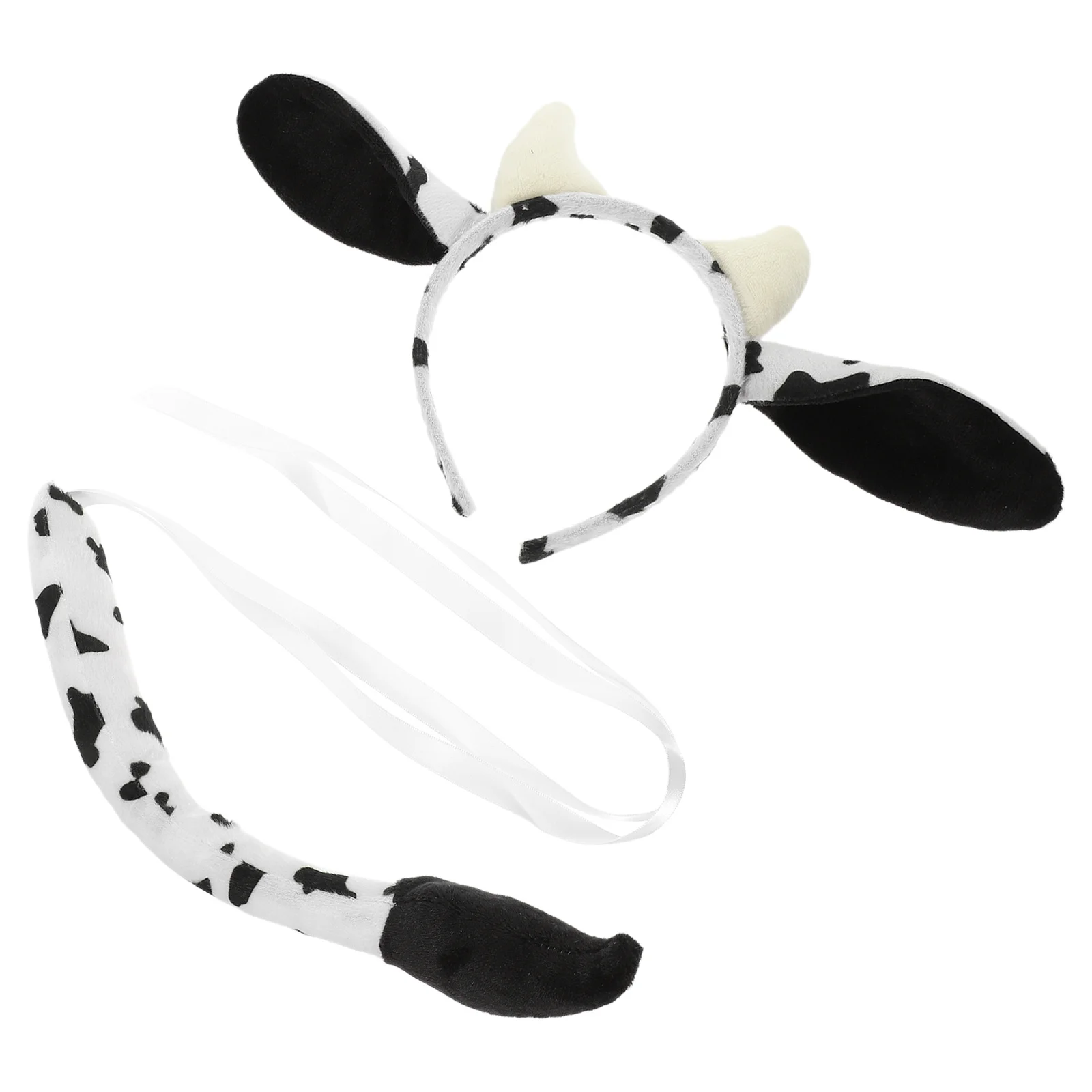 

1Set Cow Headband Tail Costume Props Lightweight Fabric Perfect for Cosplay Party Stage Cow Headband Party Costume Prop