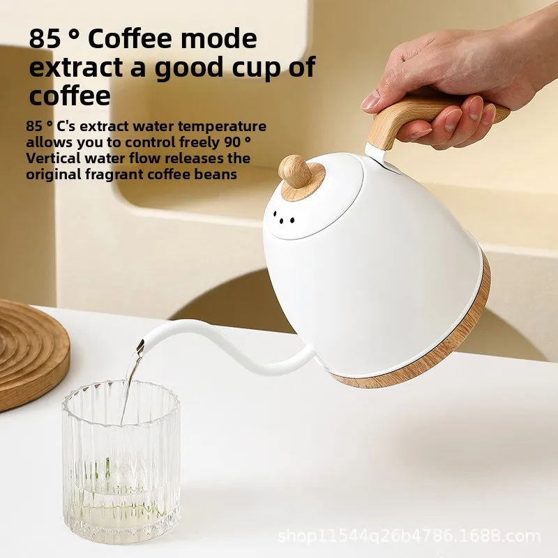 

New Swan Neck Coffee Pour Over Kettle 304 Stainless Steel Electric Water Kettle with Smart Temperature Control