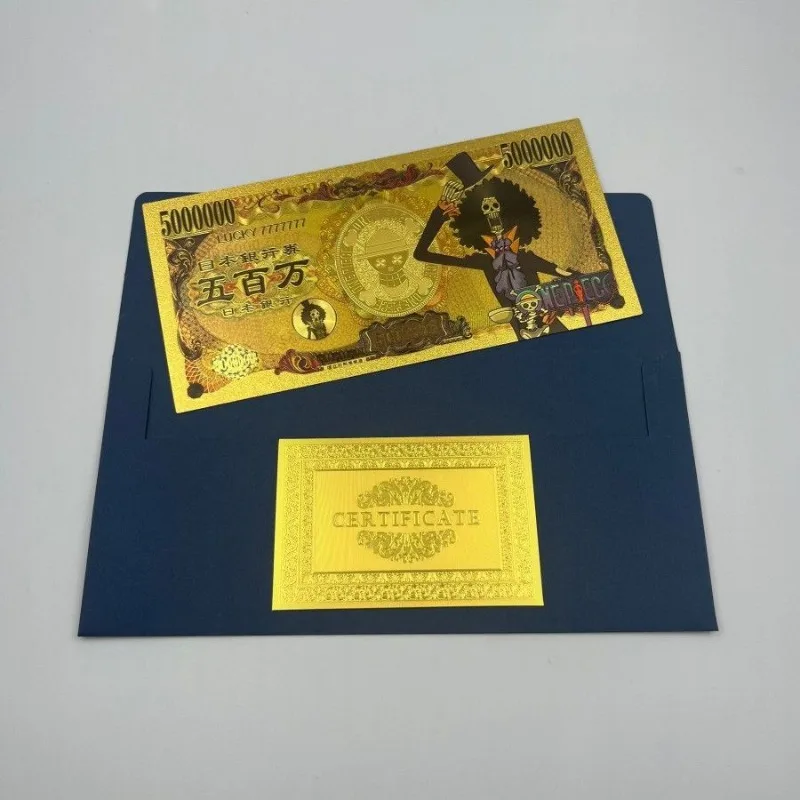 One Piece เหรียญที่ระลึกชุดอะนิเมะ Luffy Chopper รูปอุปกรณ์ต่อพ่วง Creative Gold ฟอยล์คอลเลกชันส่วนบุคคลของขวัญสร้างสรรค์