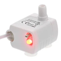 Adjustable Flow Silent Submersible Dc 5V Pet Fountain Pump With Led Light Replacement For Water Dispenser Waterproof Mini Water