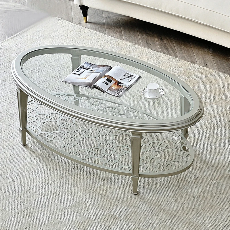 

Tempered glass coffee table small apartment light luxury modern tea table