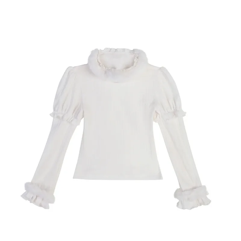 ชุดเดรสเจ้าหญิงสีแดงสไตล์โลลิต้าสำหรับคริสต์มาส เสื้อคลุมสีขาวน่ารัก ชุดเต็มสำหรับงานเลี้ยงสไตล์ยุคกลาง สำหรับผู้หญิง ฤดูหนาว คริสต์มาส ปีใหม่