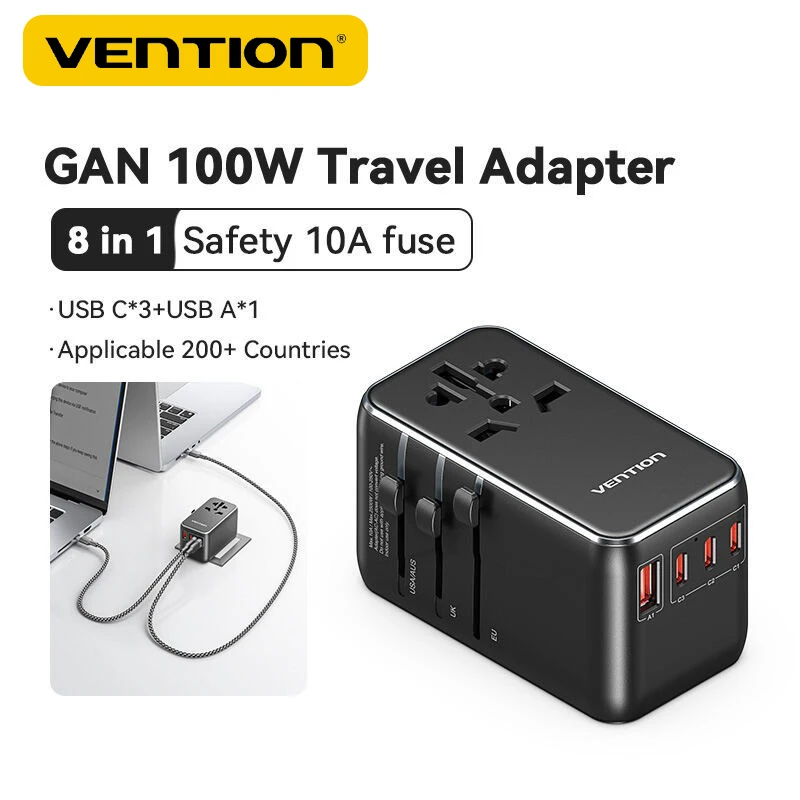 vention-gan-charger-120w-pd-fast-charger-for-laptop-all-in-one-universal-travel-adapter-ac-power-plug-adapter-for-us-eu-uk-au