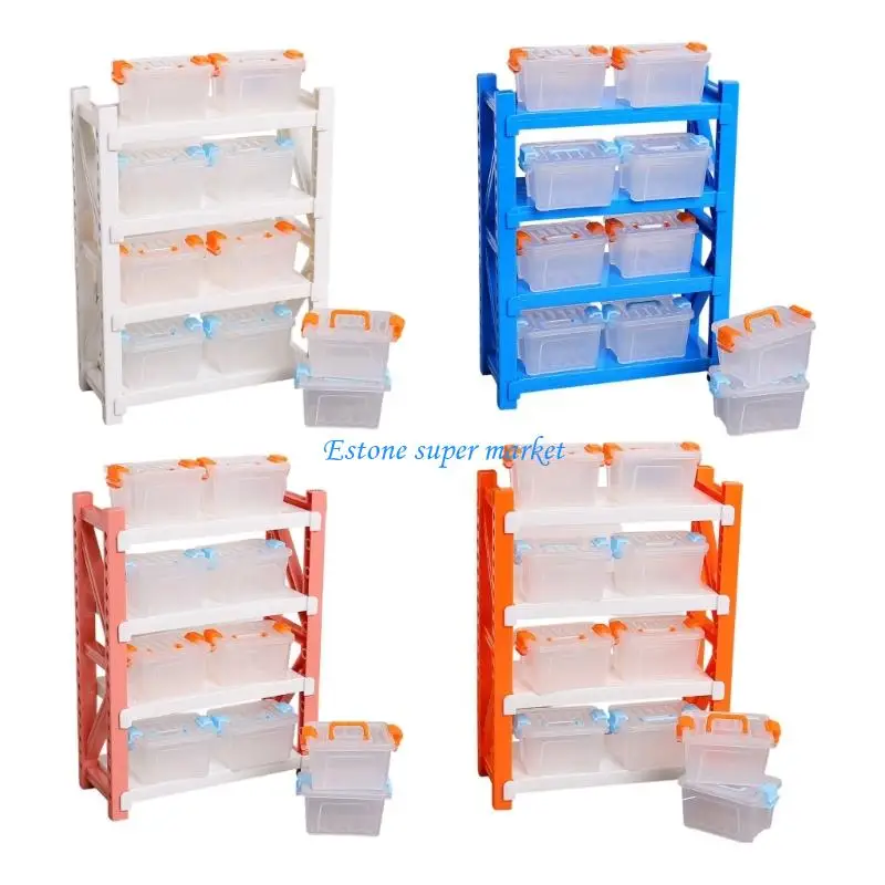 

090B Doll House Miniature Furniture Display Shelf and Storage Box For Scene Decoration