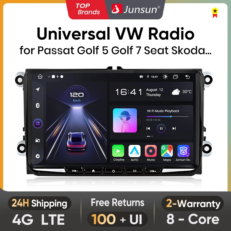 Junsun CarPlay Android Auto Car Intelligent Systems for Volkswagen VW Passat B6 B7 T5 Tiguan Touran GOLF POLO Autoradio