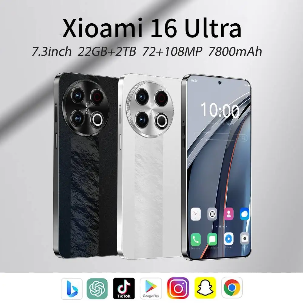 

E-Books Case For Xioami 16 Ultra Cellphones 5G Dual Sim Android 14 Smartphone 7800mAh Case For Cell Mobile Phones 22GB+2TB