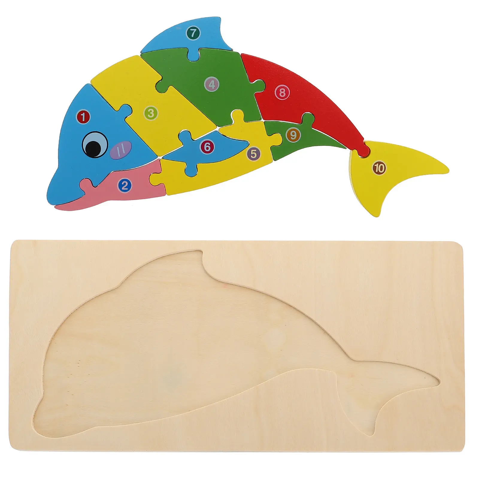 

3D Puzzle Cartoon Animal Wooden Puzzle Early Learning Educational Jigsaw for Kids Cognitive Development Hand Eye Coordination