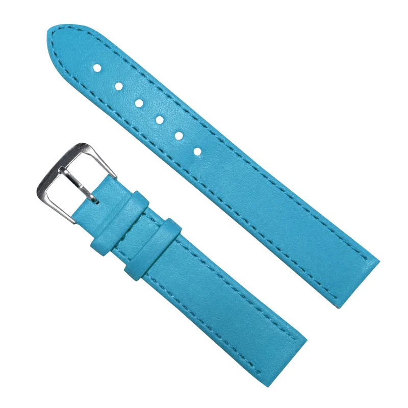 Plain Weave PU Leather Strap Watchband Watch Band New Candy Colors Clock Straps for Watches10MM 12MM 14MM 16MM 18MM 20MM