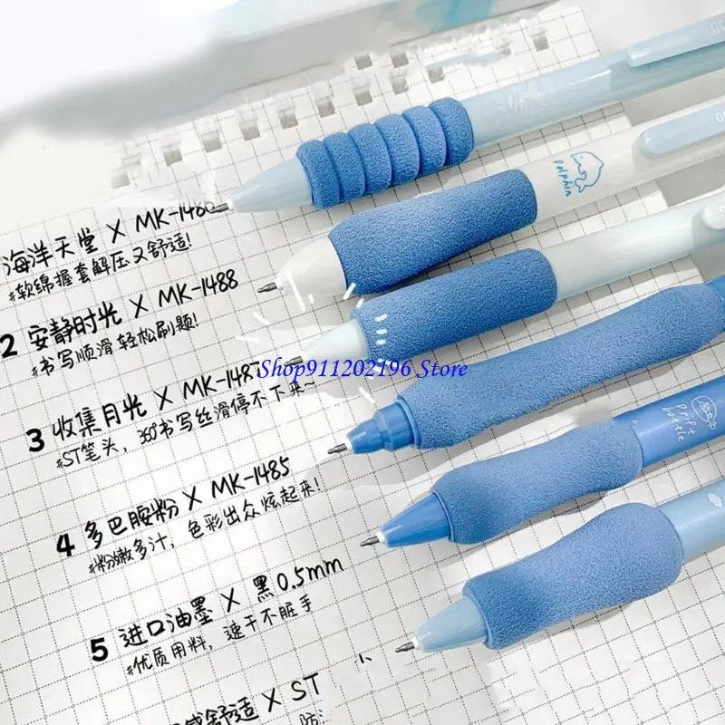 

P82A упаковка из 6 шт. Выдвижной гель -ручка Quick Sicking 0,5 мм инструмент для написания офиса для написания взрослых