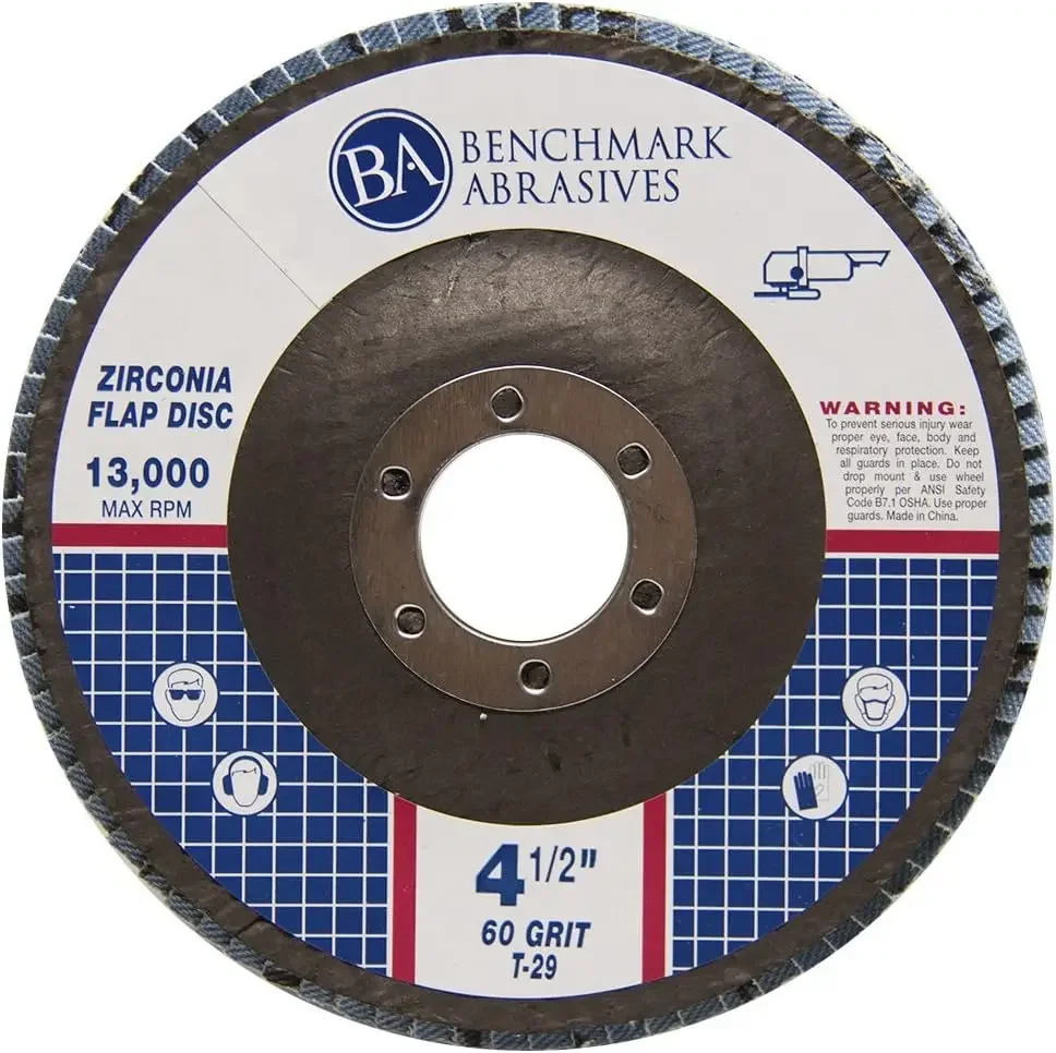 Abrasivos Discos de aleta tipo 29 de circonio premium de 4,5" x 7/8" 4 1/2 para amoladora angular, discos de lijado, acabado - Muelas abrasivas 4