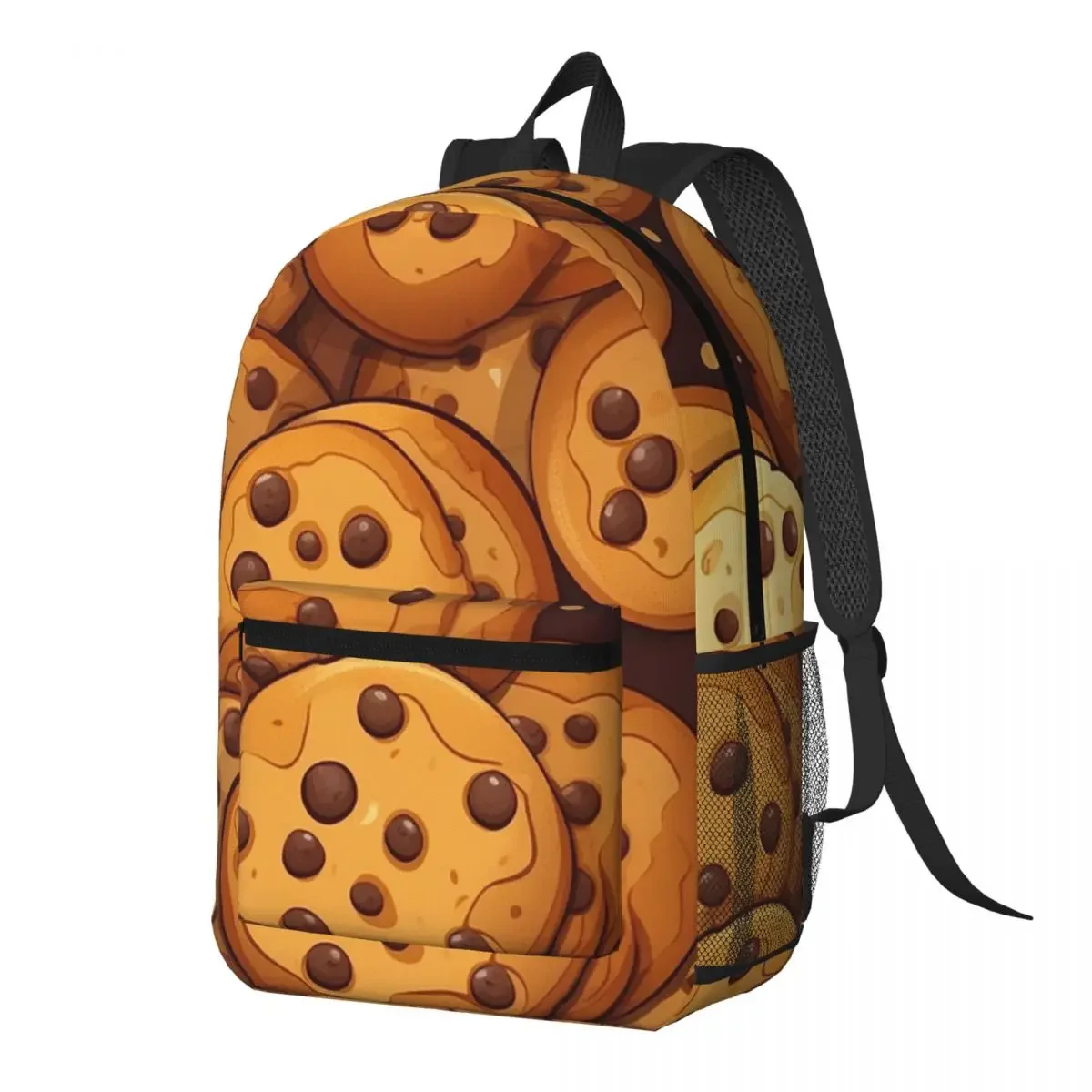 Cartoon Cookies Chocolate Cookie Backpack Daypack Large Capacity Kids BookBag School Bag Shoulder Bags for Men Women