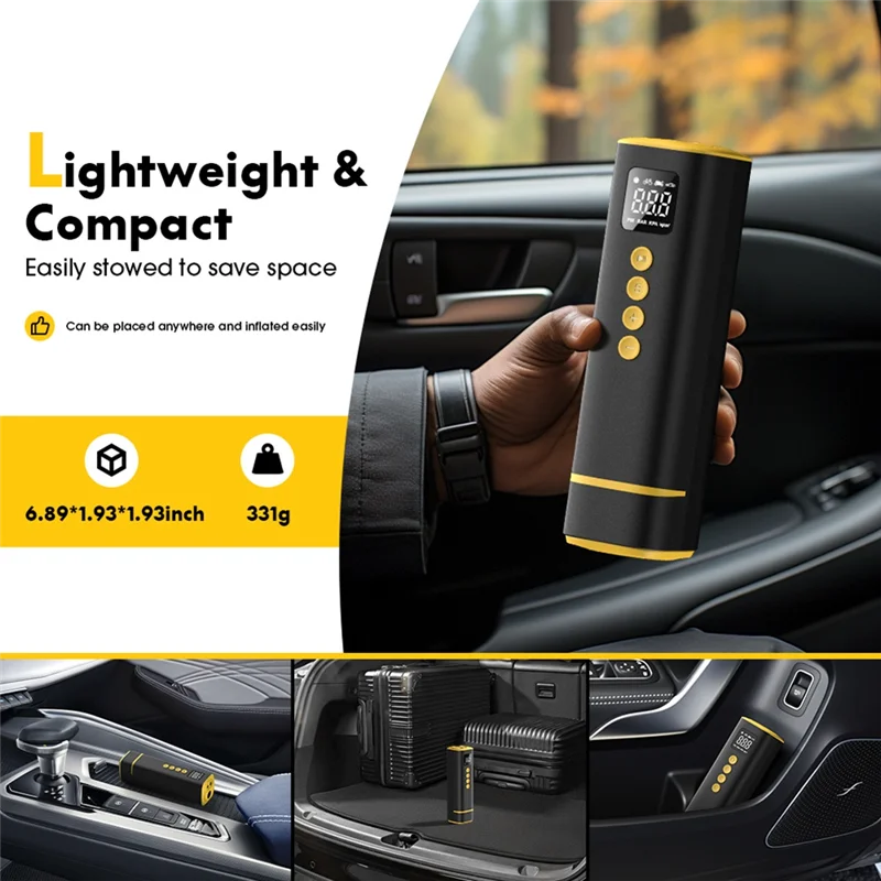 

Воздушный насос для автомобильных шин, воздушный компрессор, мини-автомобиль, мотоцикл, велосипед, портативный с удлиненным шнуром питания