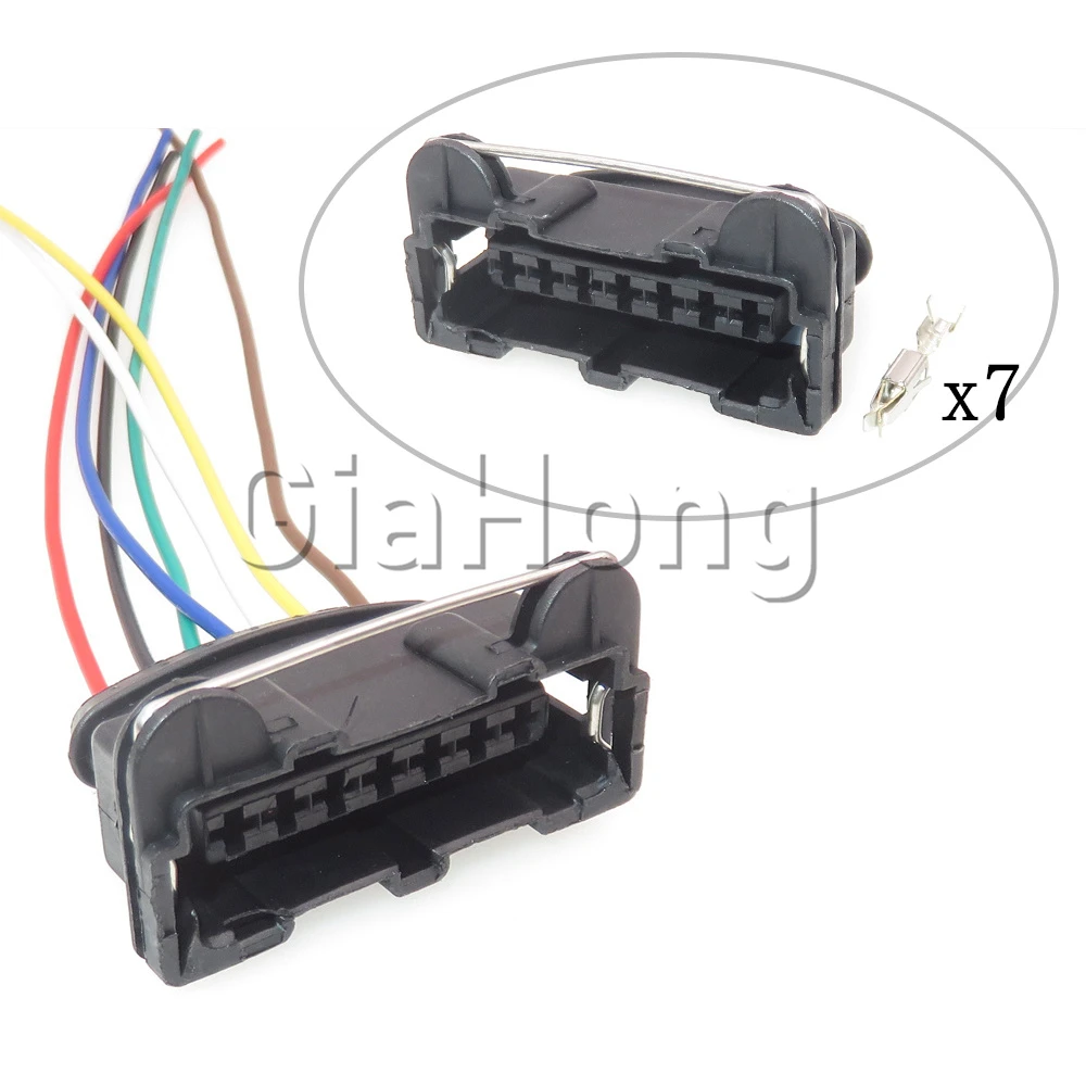 1 Set 7 Ways Starter Auto Modification Accessories Automobile Ignition Module Electric Wiring Socket Car Unsealed Connector