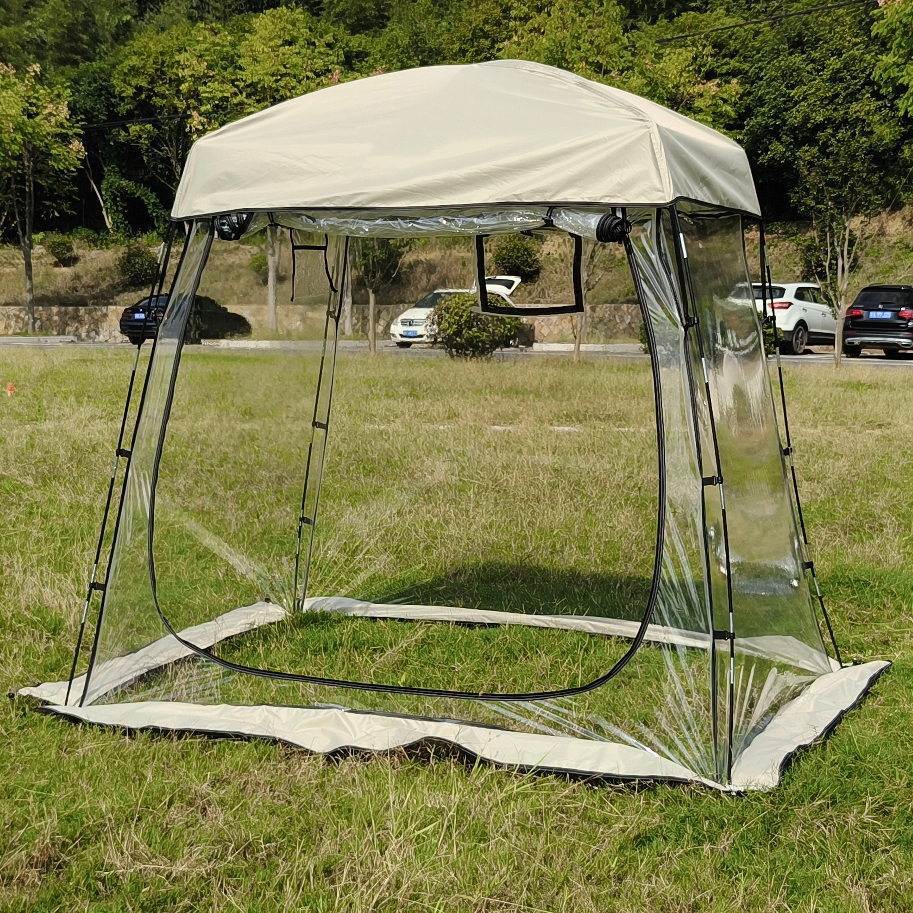 

Спортивная палатка, 4 человека с 540 ° Clear View, мгновенная пузырьковая палатка и водонепроницаемое укрытие для просмотра игр, рыбалки