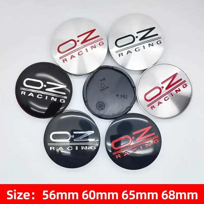 4pcs Car Wheel Hub Center Caps 56mm 60mm 65mm 68mm For Rim Cover Auto OZ Logo Badge Emblem Exterior Styling Accessories