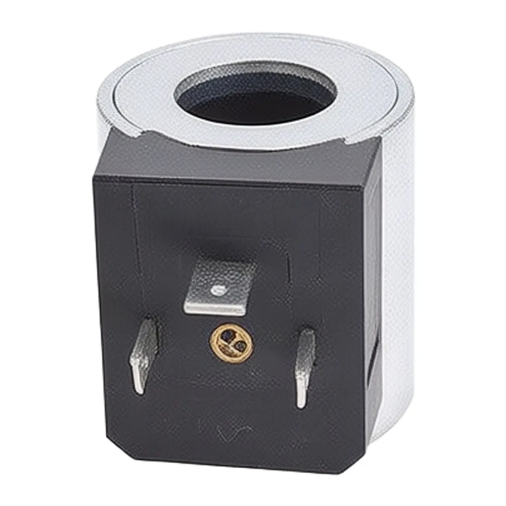 For Equipment Repair Silver Hydraulic Solenoid Valve Coil Inner Diameter 18mm Metal And Plastic Build Direct Current Power