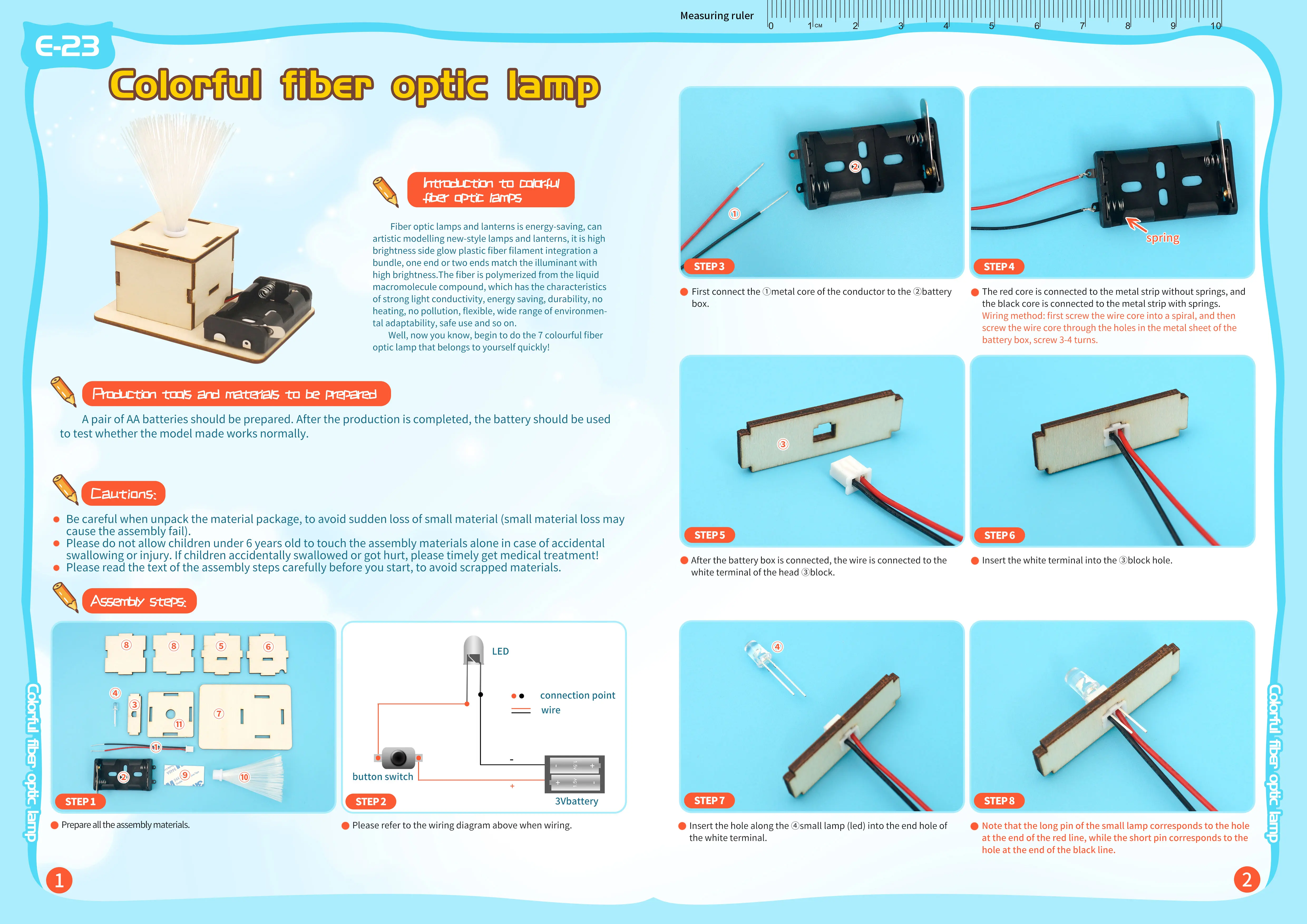 DIY Fiber Optic Light STEM Toys Tecnologia Science Experimental Tool Kit Teaching Aids for Kids Learning Education