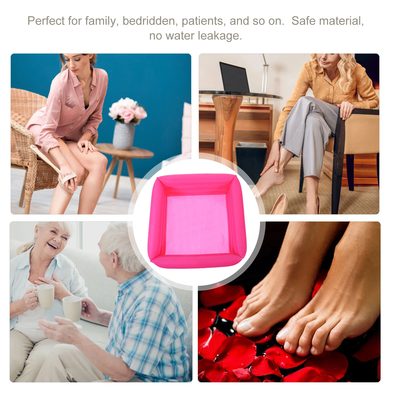 

Eco Friendly Inflatable Foot Basin Reusable Portable Pvc Washing Basin With Drain Hole For Travel Bedridden Patients Family Use
