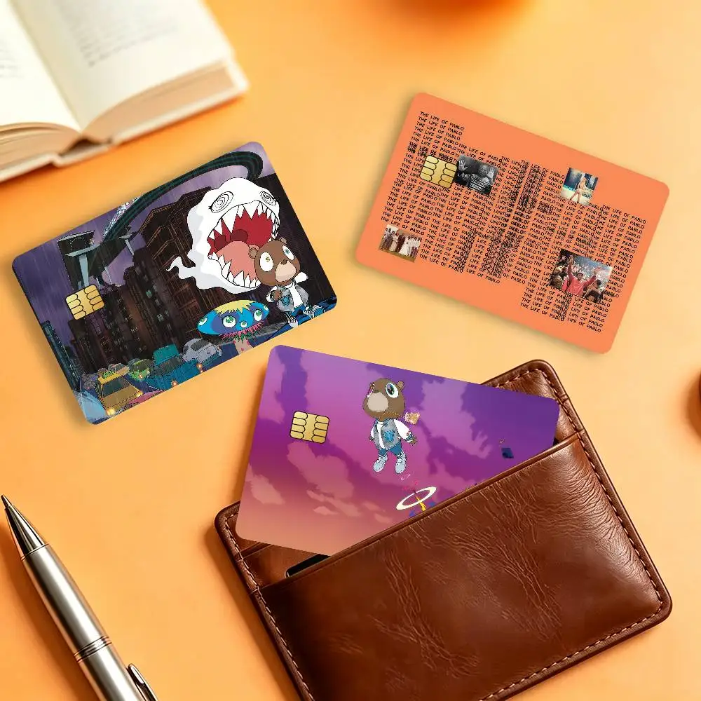 Rap Singer K-kanye W-west Matte Card Stickers For Credit Cards Debit Cards And Transit Cards 4Pcs