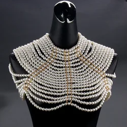 New arrival, hot selling, popular pearl handmade shoulder chain, popular necklace in Europe and America, strong chain, multi-lay
