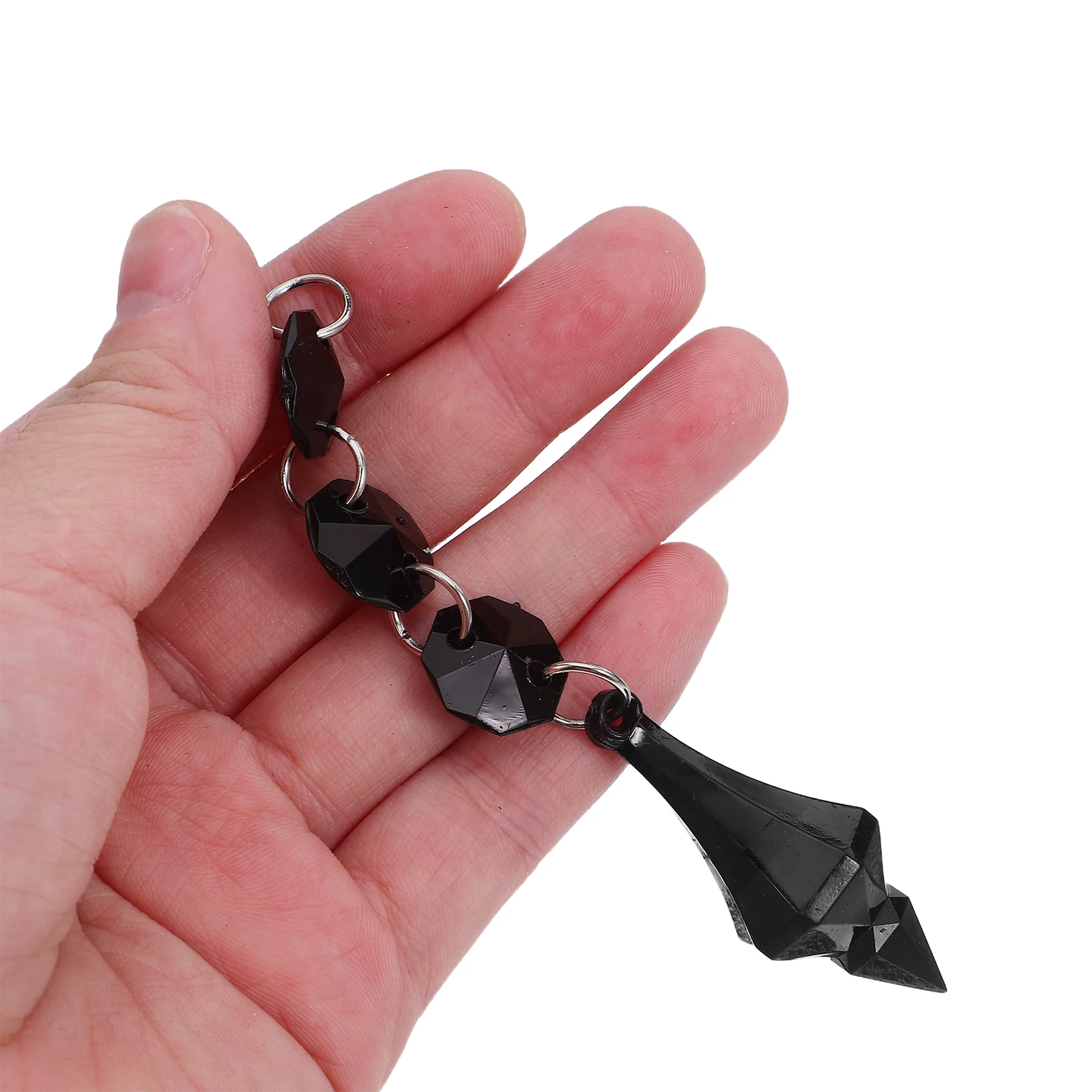 

10Pcs Chandelier Decoration Acrylic Irregular Cone Prism Beads Crystal Pendant Drops DIY Lighting Parts Suncatcher Crystals Lamp