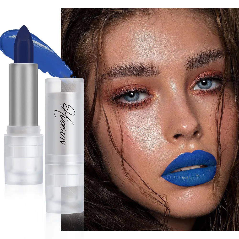 Matte Goth Moisturizing Lipstick Long Lasting Nourishing Velvet Lip Color Dark Purple Red Green White Makeup