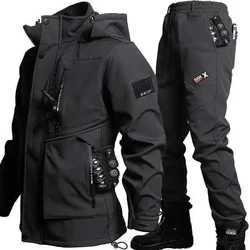 2025 Winter Velvet Thickened Jacket Suit for Men and Women Windproof and Water-proof Outdoor Cold-proof and Warm Work Clothes