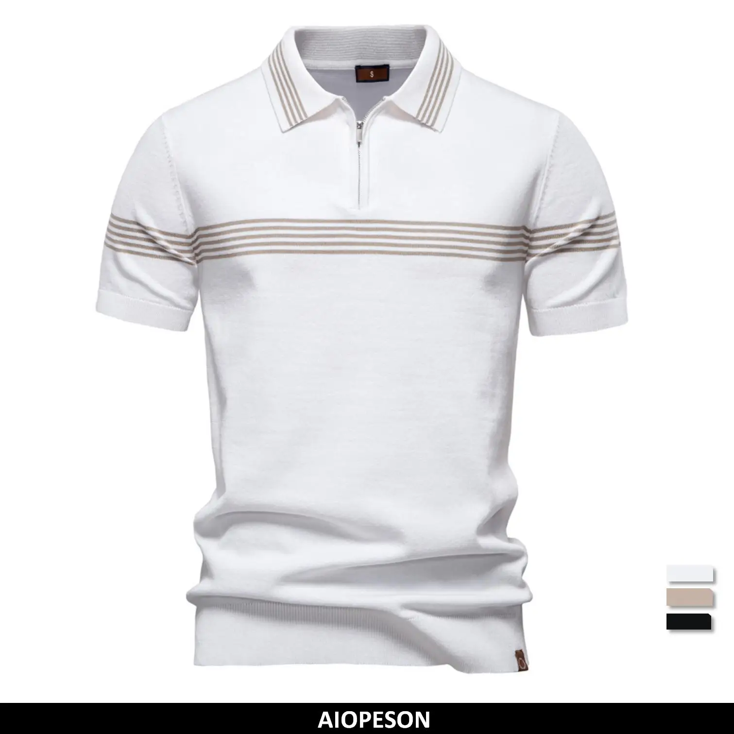 Men's Slim Fit Polo Shirts Summer Breathable Casual Top