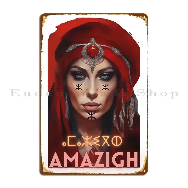 Amazigh Maroc Vintage Lion Post Morocco Stickers 6 Metal Plaque Poster Club Party Plaques Garage Design Cinema Tin Sign Poster