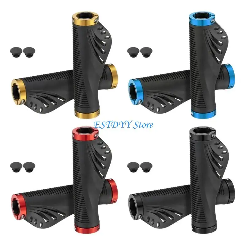 

G6DE Mountain Bike Handlebar Grip Bilateral Locks Cycling Handle Grips Easily Install