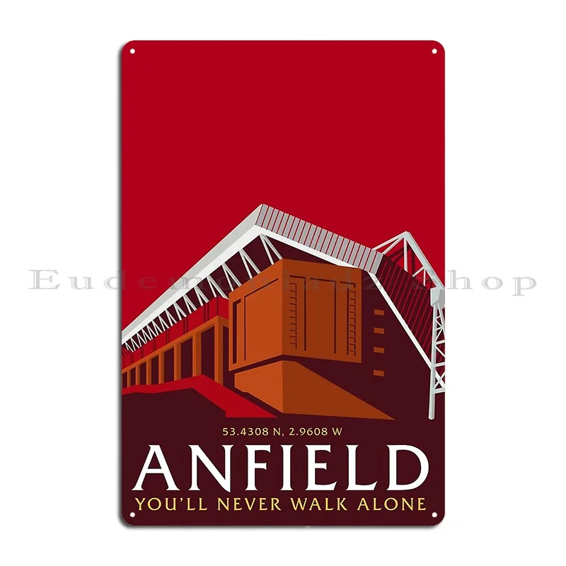 Anfield Stickers Metal Plaque Club Custom Party Plates Design Plaques Tin Sign Poster